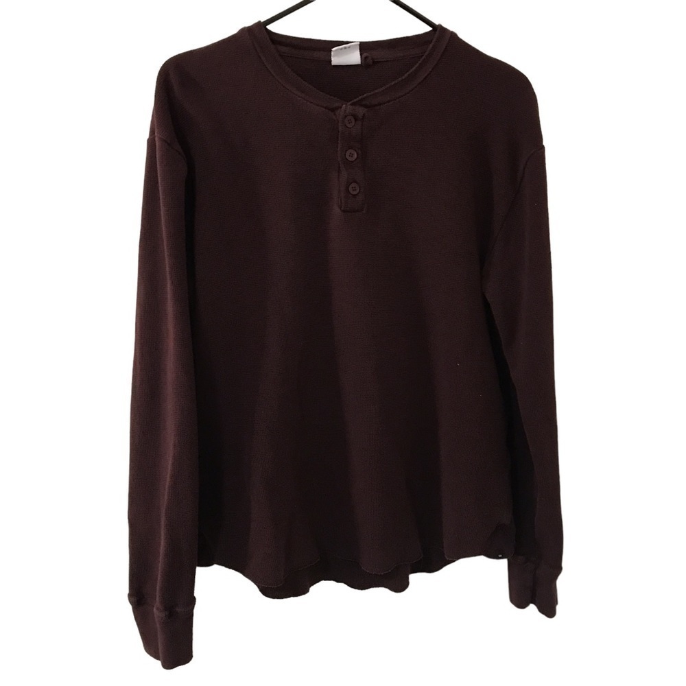 Urban outfitters mens maroon long sleeve thermal shirt size M